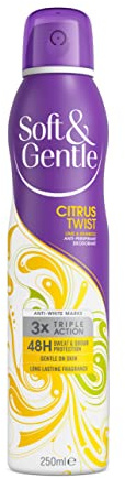 Soft & Gentle Citrus Twist Anti-Perspirant Deodorant Spray, 250ml
