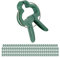 Relaxdays Pflanzenclips, 120 Stück, Pflanzenklammern klein, 3 x 4 cm, Klammern für Tomatenpflanzen, Gartenclips, grün, Kunststoff, Eisen, 0,5 x 3 x 4 cm