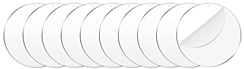 10 Stück Acrylscheibe Transparent, Rund Acryl Scheibe, Acryl Scheibe, Geeignet für Schlüsselanhänger, Rucksackanhänger, Hochzeits- und Partyschilder(7.6cm)