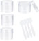 4pcs Travel Bottles Pots Sample Pots for Toiletries, 20g/20ml Clear Round Travel Small Pots with Lids for Women Cosmetic Containers for Lotions, Creams, Makeup(Clear)