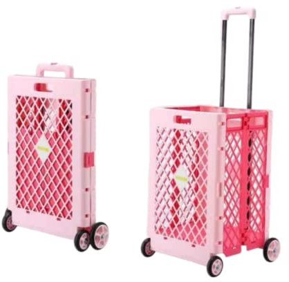 Trolley per la spesa Carrello per la spesa portatile da 65 litri con carrello per la spesa pieghevole a 4 ruote Carrello per scale di grande capacità senza sforzo Resistente
