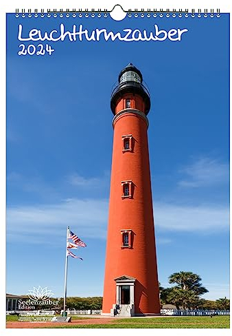 Leuchtturmzauber DIN A3 Kalender Hochformat für 2024 Küste Meer Leuchtturm - Geschenkset Inhalt: 1x Kalender, 1x Weihnachtskarte (insgesamt 2 Teile)