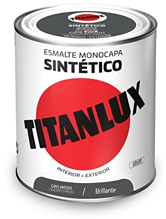 Titanlux Esmalte Sintético Brillante Gris Medio 750 ml