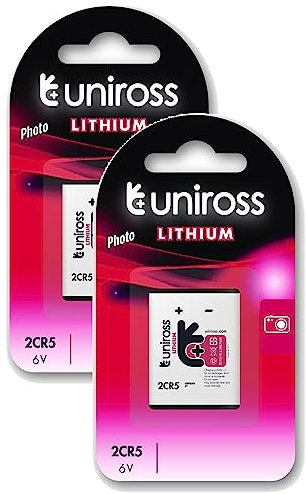 Uniross Pack de 2 Piles Lithium 2CR5, 6V
