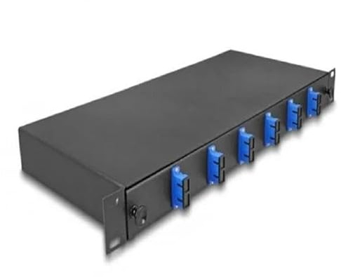 19 LWL Spleißbox 6 x SC Duplex OS2 1HE spleißfertig komplett bestückt