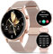 WalkerFit Smartwatch Damen mit Telefonfunktion: 1.39“ Runde Fitnessuhr, Armbanduhr Schrittzähler mit Pulsmesser/Schlafmonitor/Menstruationszyklus Wasserdicht Aktivitätstracker für Android iOS
