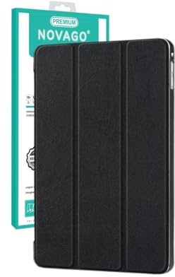 NOVAGO-Compatible avec iPad Mini 4 / iPad Mini 5 - Pochette, Étui Housse de Protection Solide et Pliable Fonction Mode Veille Automatique (Black)