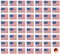 Samunshi® Aufkleber Set USA Fahnen Auto Aufkleber Sticker 55 Flaggen Set je 5cm breit | Länderflaggen Natiaonflahnen Länderfahnen | Camper Fahrrad Auto Motorrad