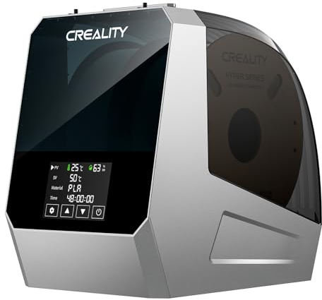 2025 Creality Offiziell Space PI Filament Trockner Plus, 2 Rollen 3D Drucker Filament Trockner Box mit eingebautem Fan Filament Speicher Halter Filament Dehydrator, EIN-Schlüssel Einstellung