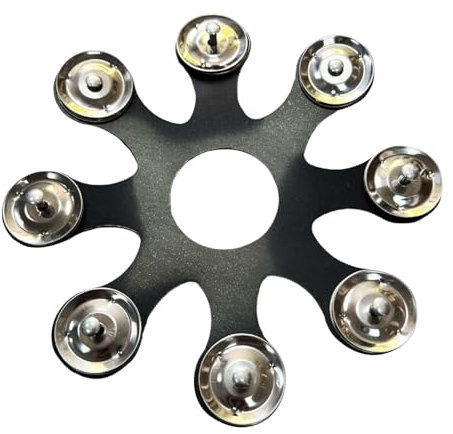 Set di piatti a batteria, set di piatti charleston,Set di piatti per batteria in acciaio inossidabile nero montabile - Accessori Charleston professionali antiruggine, fornisce