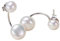 BoLinCo Perlenschmuck, ethnischer Charakterschmuck, Doppel-C-Ohrringe, 925er Silber-Süßwasserperlen-Ohrringe, Damen(S925 silver accessories)
