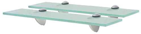 Pxznbe Mensola a Muro 2 Pz in Vetro Temperato Trasparente 40x20 cm Spessore 8 mm Mensola da Bagno Moderno Multiuso Mensola Galleggiante Camera da Letto Salotto per Riporre Saponi per Piatti
