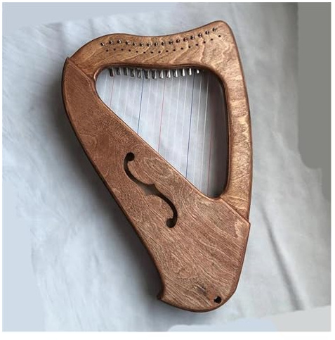 harfe instrument Tragbare Kleine Harfe Aus Holz Mit 16 Saiten Für Erwachsene Anfänger Bühnenaufführungen Praxis Professionelles Saiteninstrument Harfe(Brown)