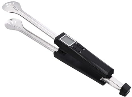 FUNOMOCYA Bbq Grillzange Mit Integriertem Fleischthermometer Edelstahl Thermometerklemme Für Sicheres Grillen Und Kochen Langlebig Und Vielseitig Einsetzbar