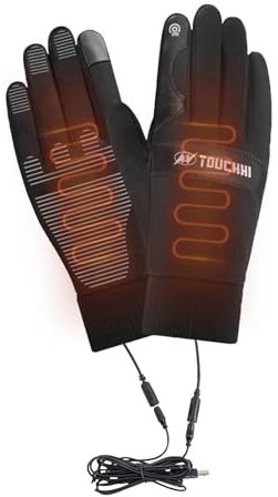 Guantes de calefacción USB,Guantes de moto con calefacción USB | Guantes cálidos impermeables a prueba de viento de invierno - Guantes impermeables para pantalla táctil de invierno, guantes cálidos