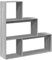 vidaXL Raumteiler Bücherregal 3 Stufen, Standregal Treppenregal für Wohnzimmer Schlafzimmer Büro, Stufenregal Regal, Grau Sonoma Holzwerkstoff