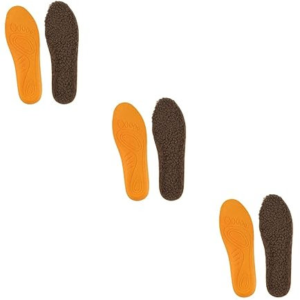 FOMIYES 3 Paare Sport Einlegesohlen Damen Hausschuhe Plüsch Hausschuhe Herren Laufschuhe Einlegesohlen Aus Schaffell Herrenstiefel Pelzige Warme Für Stiefel