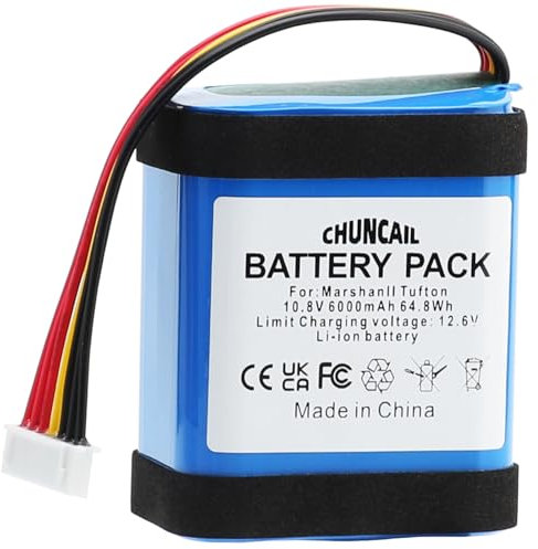 CHUNCAIL Batterie au lithium 10,8 V 6000 mAh pour haut-parleur Bluetooth Marshall Tufton C196G1-3