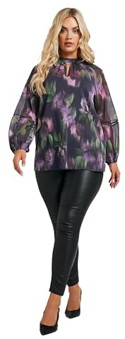 Yours London Curve Floral Crochet Trim Blouse - Women's - Plus Size Curve