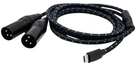 AsrMyjcx USB C auf 2 XLR-, USB C auf XLR-, 3-poliges für Telefon, Laptop, PC, USB auf 2 XLR, USB C auf 2 XLR-Stecker, 100cm