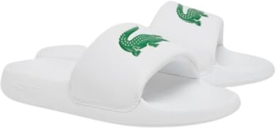 Lacoste Femme Women's Serve Slide 1.0 Sandale, WHT/GRN, 39.5 EU