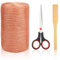 Copper Mesh Rodent Control Kit - 13cm/5.1in x 10m/32.8Ft Fine Wire Mesh Double Layer Knit Copper Wire Mesh,Metal Copper Tape for Plants Slug&Snail Control - Perfect for Hole Blocking - Plus Scissor
