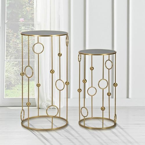 Dmora Couchtisch Bitti 50x50x100h cm Gold Runde Form
