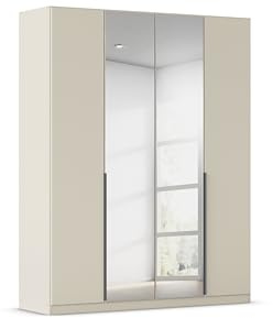 Rauch Möbel Alabama, Kleiderschrank, Farbe Beige, Breite 181 cm | Schrank, 4-türig, mit Spiegel, Zubehör Classic, für Schlafzimmer, Kinderzimmer, Garderobe, Flur
