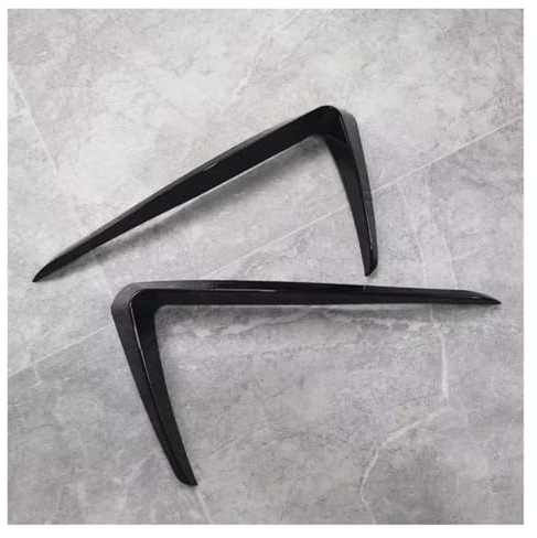 Front Spoiler Lippe Für VW Für GOLF 7 MK7 Für GTi 2013-2016 Schwarz Front Stoßstange Splitter Nebel Licht Abdeckung Air Vent Trim Klappe Canards Körper Kit Auto Zubehör Auto Spoilerlippe(L And R Upper