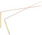 TOPPERFUN 2 Pièces Règle Xunlong Tige de cuivre de sourcier bâtons de sorcière Laiton Doré