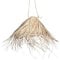 Lampe suspendue en paille style marocain, abat-jour artisanal, 25 cm, naturel
