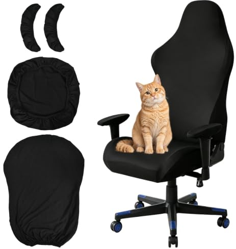 Set 4 Coprisedia Gaming Elasticizzata, Coprisedia da Gaming con Braccioli
