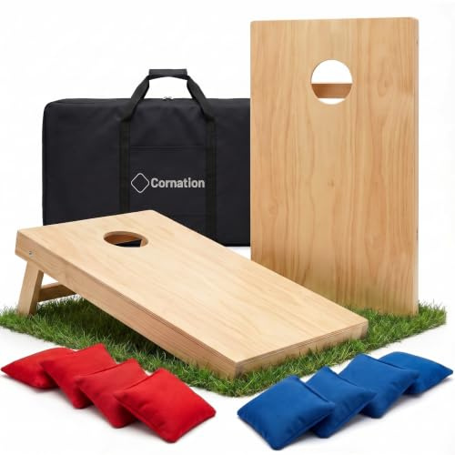 Cornation® Jeu de Cornhole Complet 90x60 cm | Taille Officielle en Bois