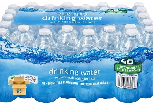 Multipack 500ml Spring Still Water – 40 Bottles Case, Bulk Deal Natural Drinking Water for Everyday Use at Home, Office, Events & On-the-Go - Great Taste By Kavya Global