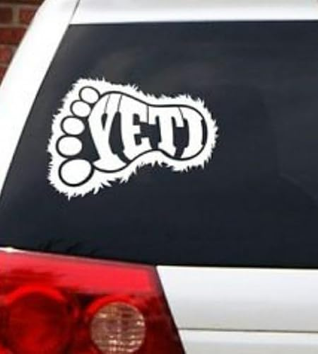 myrockshirt Yeti Fussabdruck Big Foot Aufkleber Sticker Decal ohne Hintergrund Farbe & Größe wählbar Autoaufkleber ab 15 cm