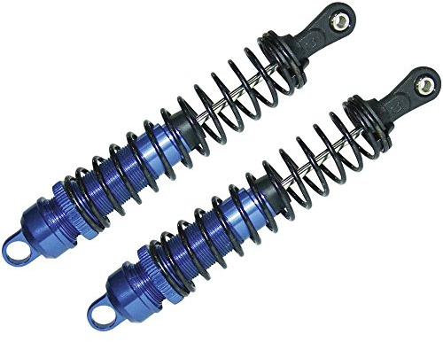 Reely 1:8 Aluminium-Öldruckstoßdämpfer Blau (metallic) mit Federn Schwarz 126 mm 2 St.