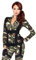 Leg Avenue 85166 - 2Tl. Kostüm Set Hübsche Fallschirmspringer, Größe XL, grün, Damen Karneval Kostüm Fasching, Camo