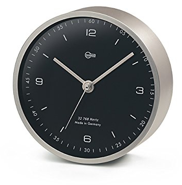 Barigo Quarz-Uhr Pentable Messing vernickelt matt Ø10cm