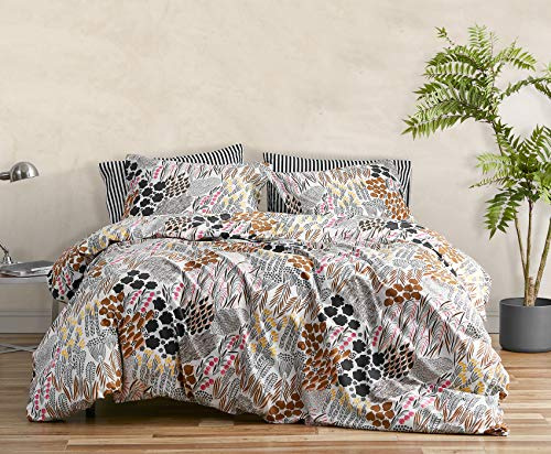 Marimekko - Queen Comforter Set, Cotton Percale Bedding with Matching Shams, Stylish Modern Home Decor (Pieni Letto Multi, Queen)