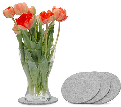 FILU sous-Verre en Feutre Premium (Couleur, Nombre et Dimensions sélectionnables)