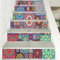FLFK Middle East Arabic Ceramic Tile Pattern Stair Risers Stickers, Peel and Stick Tile Stickers for Kitchen Backsplash Wall Decals 18x100cmx6pcs