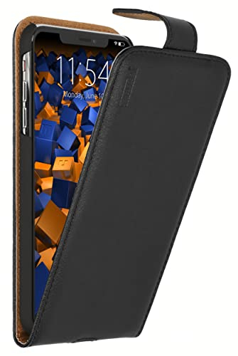 mumbi Tasche Bookstyle Case kompatibel mit iPhone XS Max Hülle Handytasche Case Wallet, schwarz