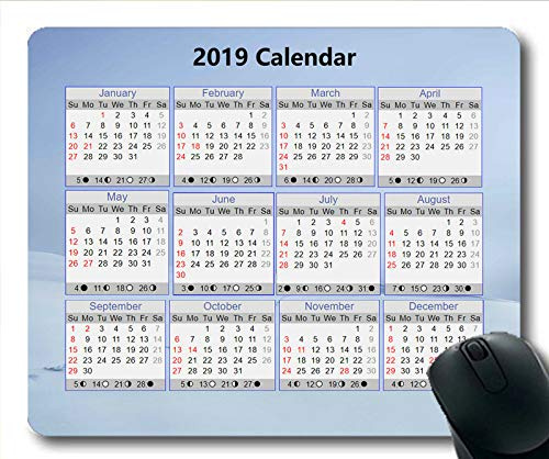 2019-2020 Kalender-Mauspad-Kalender, Kalenderschule Gaming-Mauspads, Kalenderplaner 2019 mit Feiertagsdetails