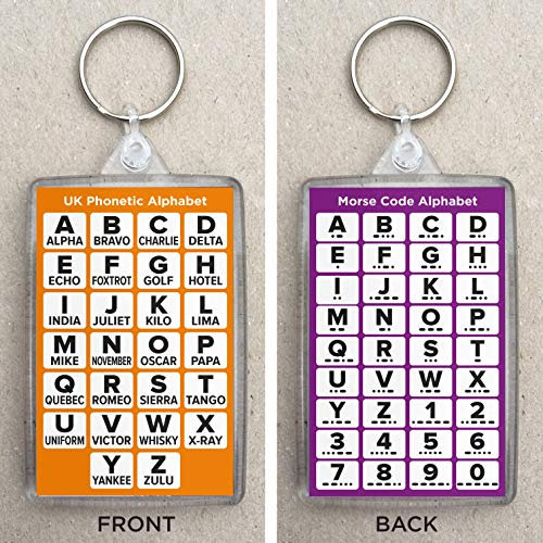 Hoxton Square Press Phonetic Telephone Radio Alphabet Keychain, Orange