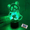 FULLOSUN Panda Geschenke, 3D Lampe Kinder Nachtlicht mit Fernbedienung 16 Farben, automatische Änderung mit Touch-Schalter Schreibtisch Weihnachtsgeburtstagsgeschenke für Kinder