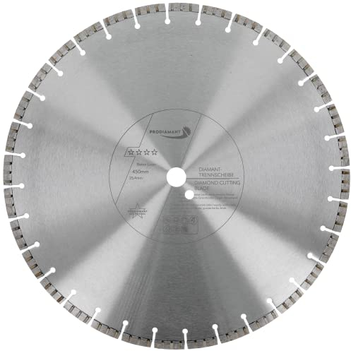 PRODIAMANT Laser Diamanttrennscheibe 450mm x 25,4 Beton Stahlbeton Stein und Ziegel Diamant Turbo-Segmente lasergeschweißt