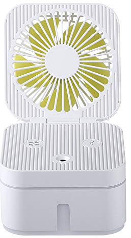 Ventilador humidificador móvil, ventilador humidificador de 250 ml, tanque de agua grande con opciones de 3 velocidades, 16 horas de trabajo