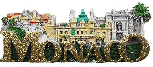 3D-Kühlschrankmagnet, Monaco, Souvenir, Geschenk, Dekoration, Kühlschrank-Magnet-Sticker-Kollektion