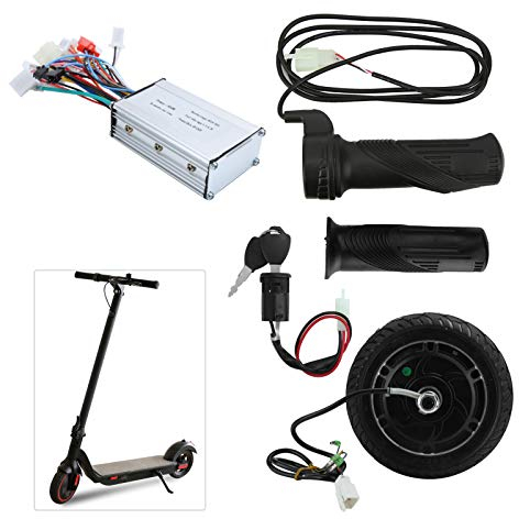 Dilwe 24V 350W 8 Zoll Bürstenloser Nabenmotor Kit Elektroroller Umrüstsatz Metallrad für Mijia M365 / Pro, 8 1/2 Elektroroller