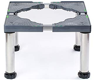 Support pour Machine à Laver en Acier Inoxydable Socle Lave-Linge SèChe-Linge RéGlables en Hauteur 29-32cm Augmenter Stent Universel RéFrigéRateur Base Support Lourd Forte Stabilité
